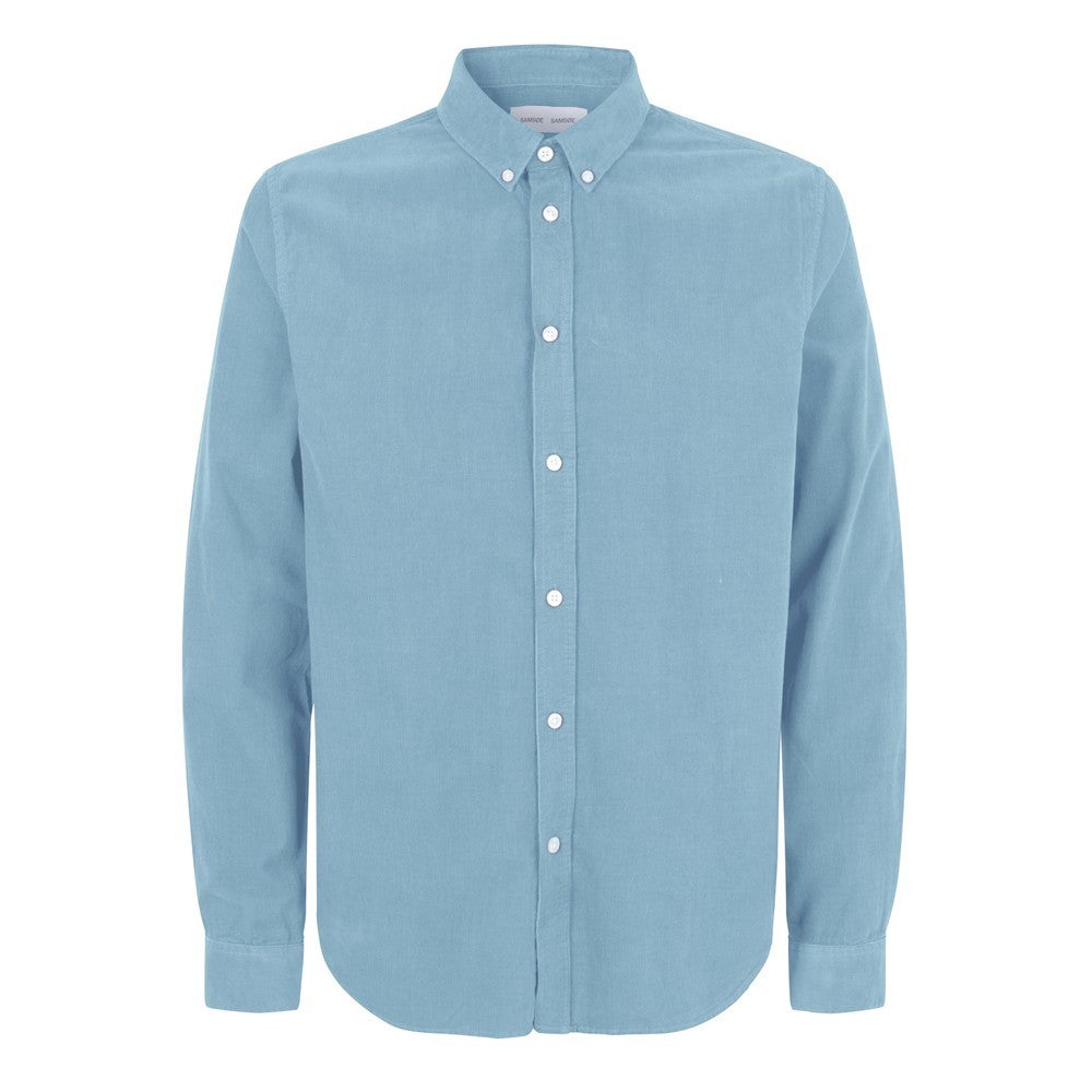 Liam Long Sleeve Cotton Shirt - Light Blue