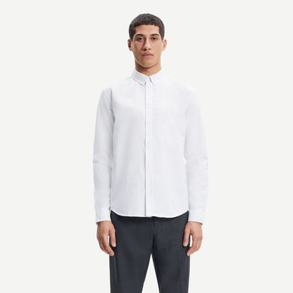 Liam Long Sleeve Cotton Shirt - White