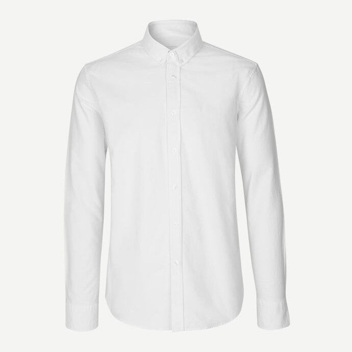 Liam Long Sleeve Cotton Shirt - White