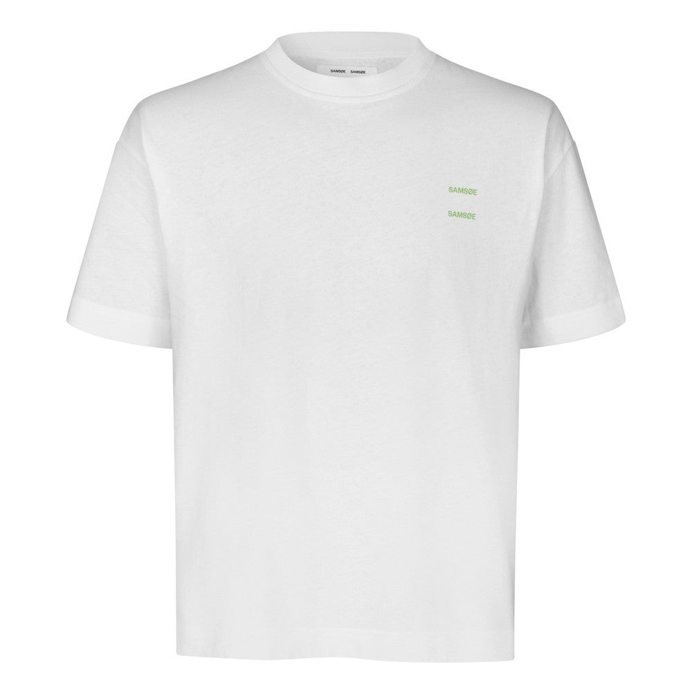 Joel Logo T Shirt - White/Green