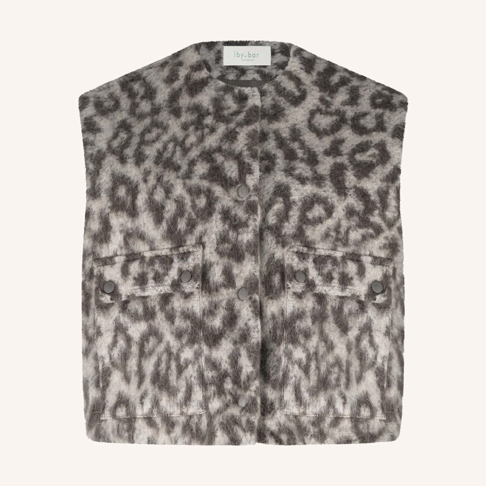 Maggie Leopard Gilet - Leopard Print