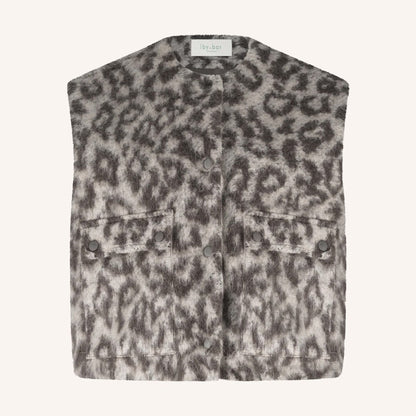 Maggie Leopard Gilet - Leopard Print