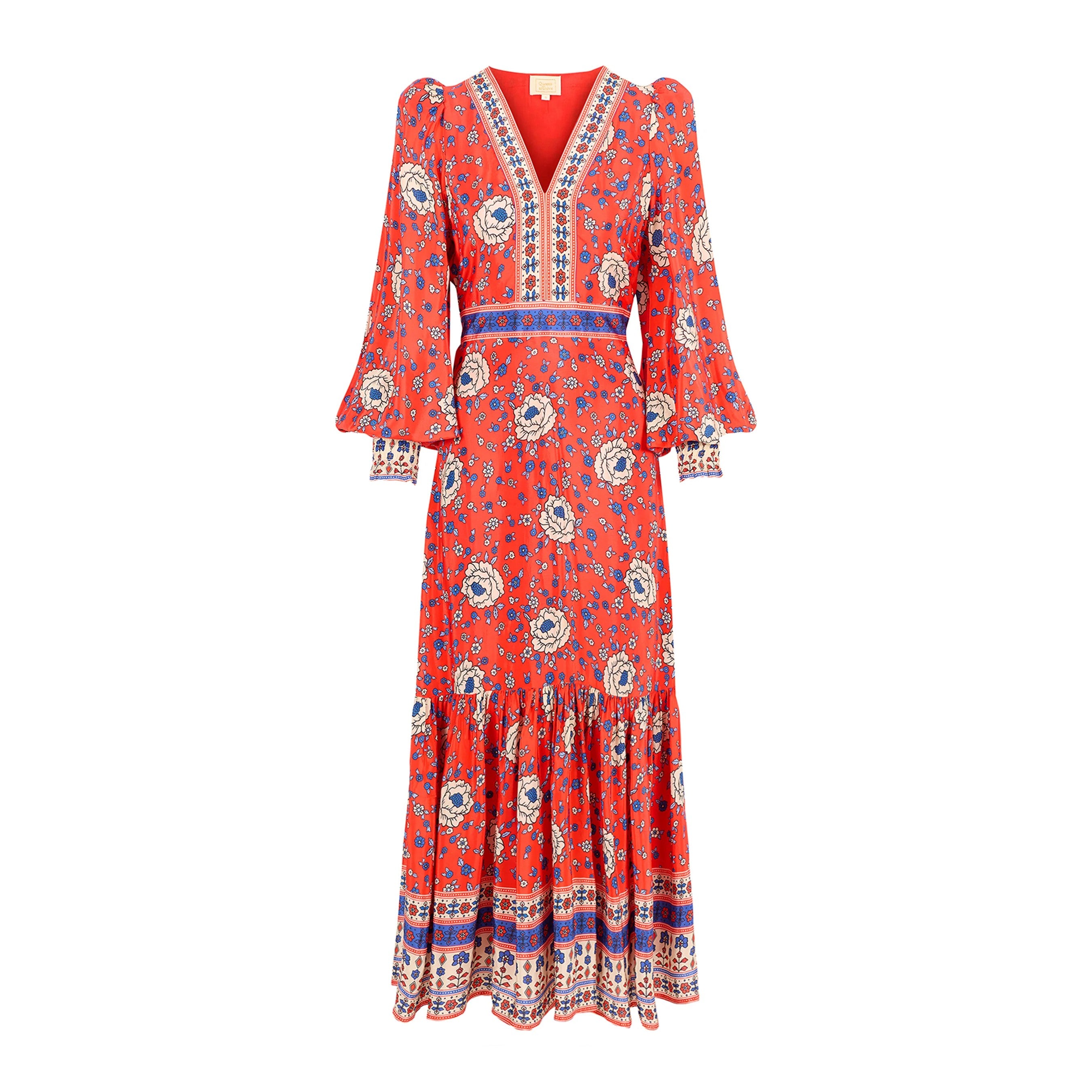 Maggie Maxi Dress - Red Print