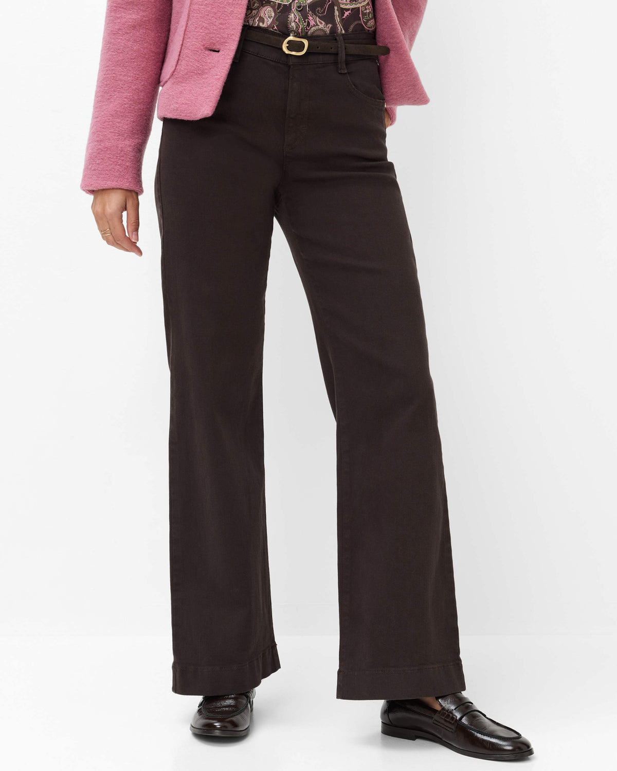 Magic Maine Wide Leg Trousers - Chocolate