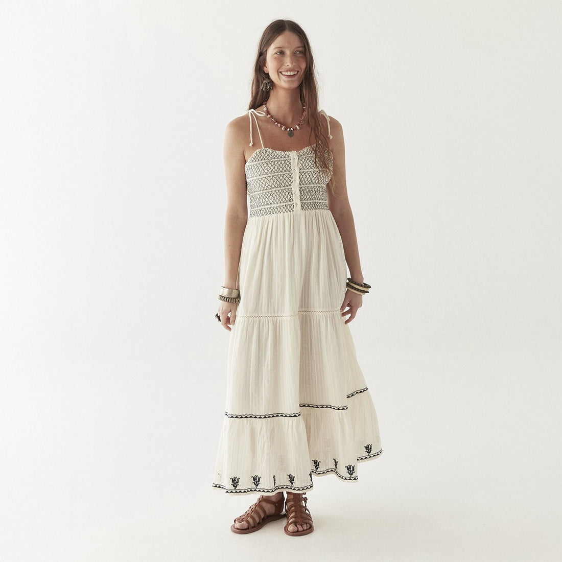 Daphne Smocked Dress - Blue Lagoon