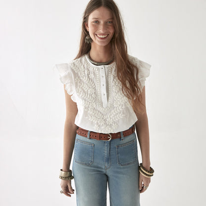 Ashanti Embroidery Blouse - White