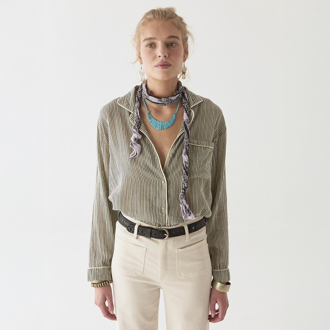 Dodo Stripe Blouse - Marine