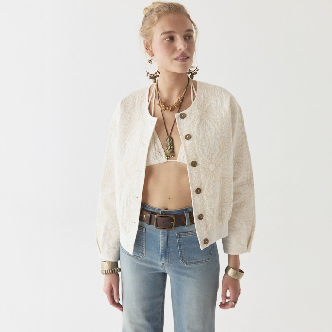 Boticcelli Bomber Jacket - Ivory