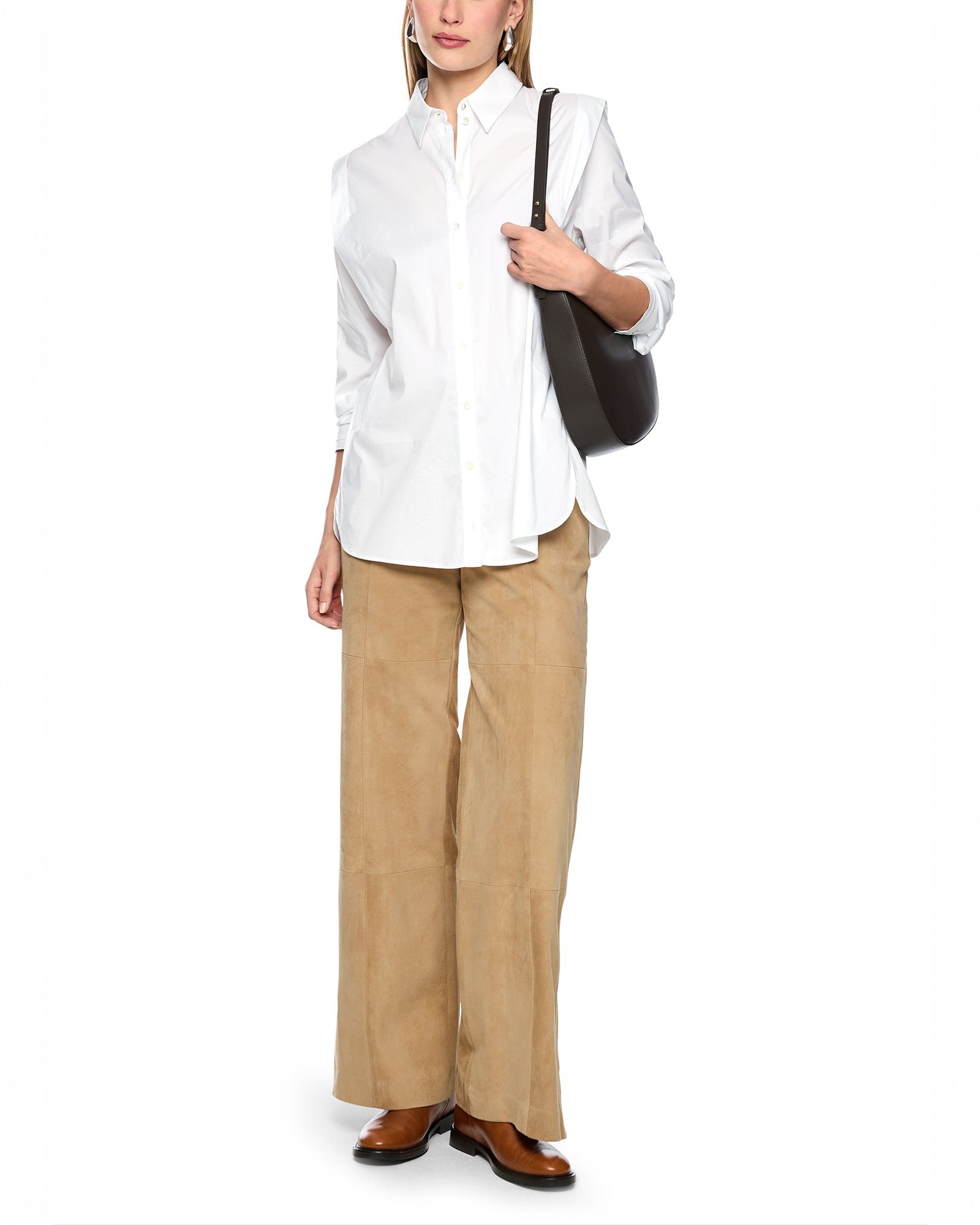 Cap Shoulder Shirt - White