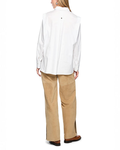 Cap Shoulder Shirt - White