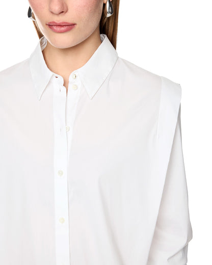 Cap Shoulder Shirt - White