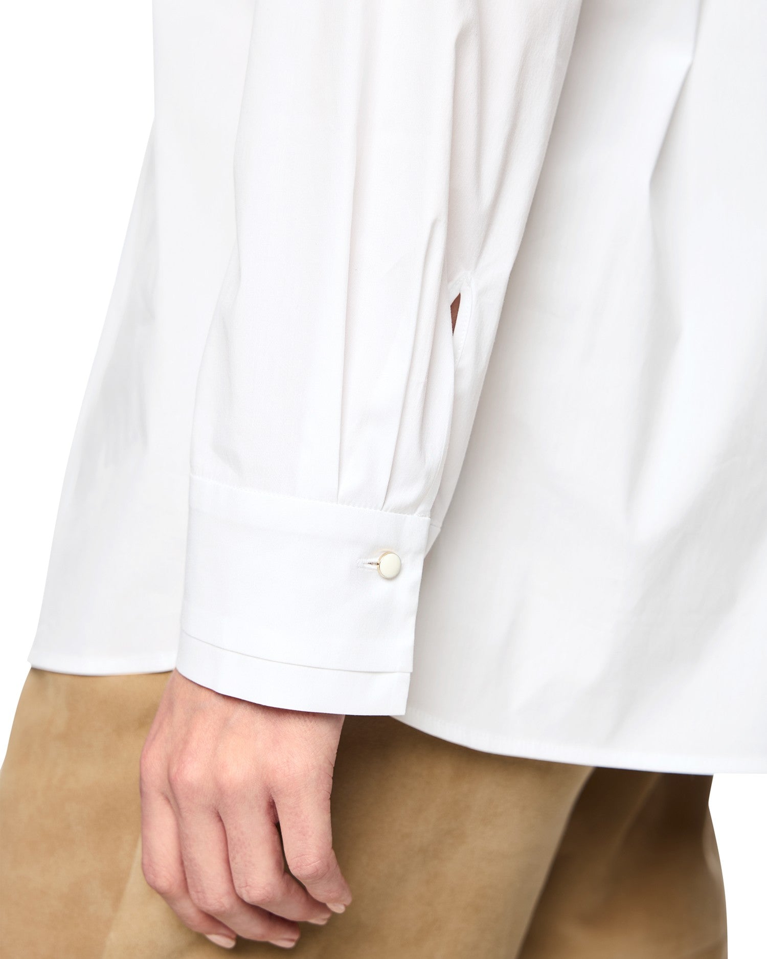 Cap Shoulder Shirt - White