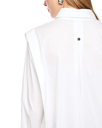 Cap Shoulder Shirt - White