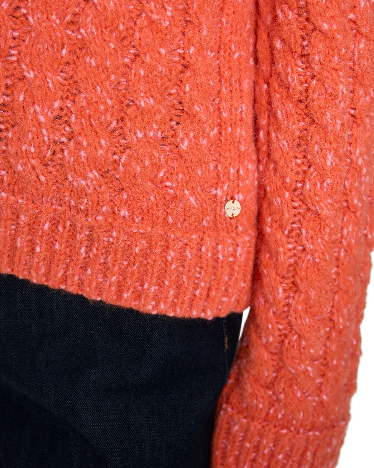 Cable Knit Jumper - Orange