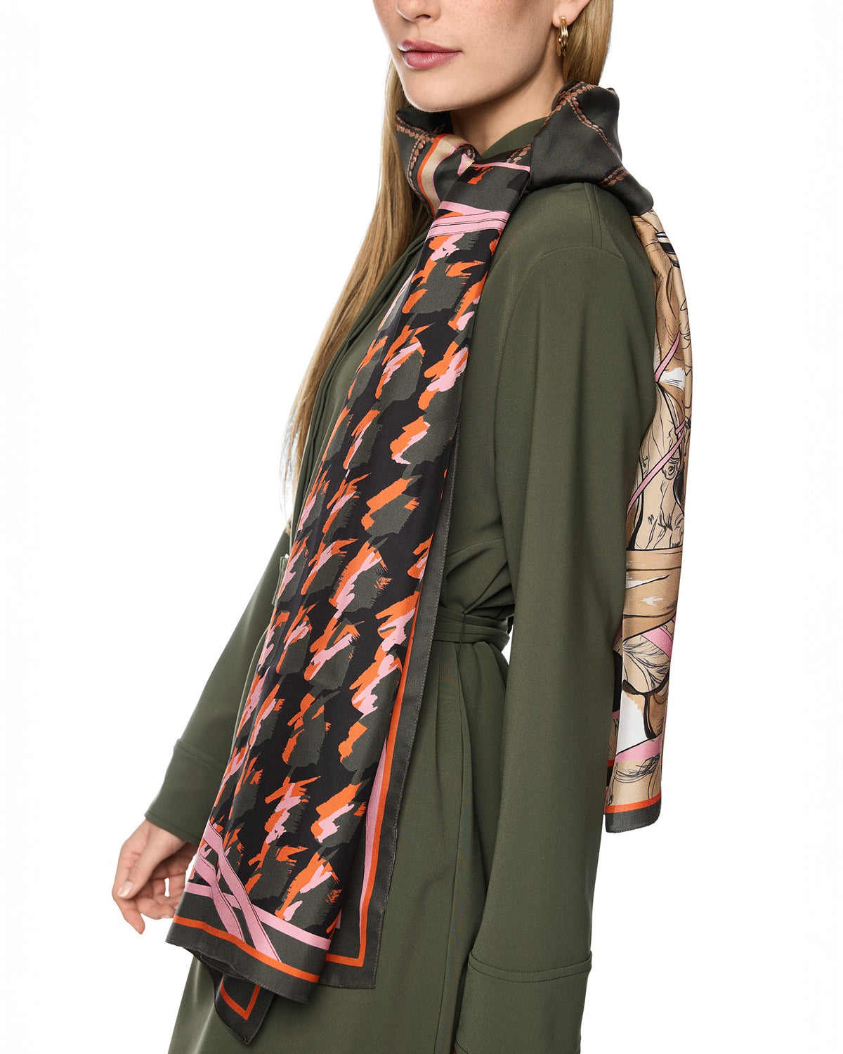 Silk Printed Scarf - Multi