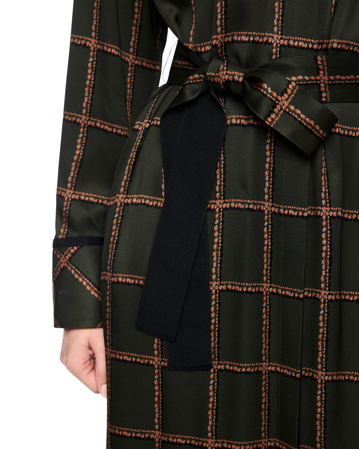 Check Shirt Dress - Khaki