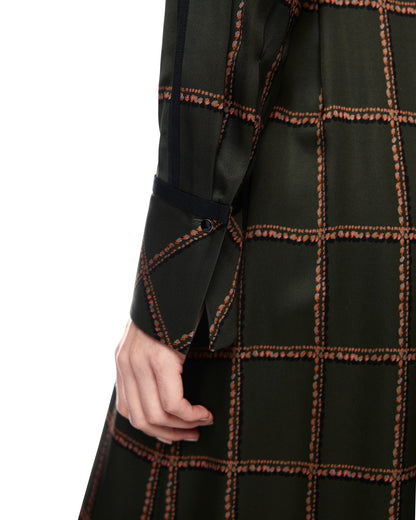 Check Shirt Dress - Khaki