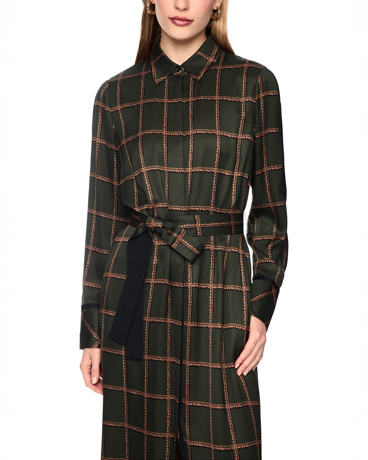Pleated Wool Skirt - Khaki