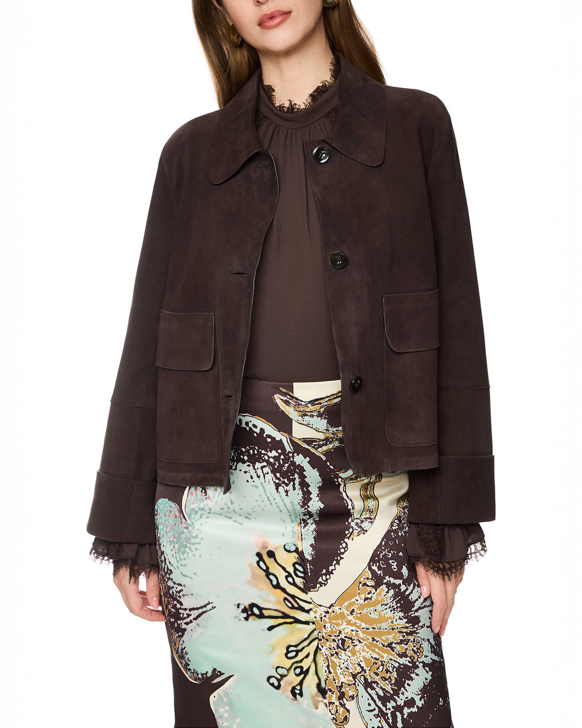 Suede Jacket - Brown