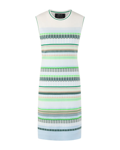 Knitted Sleeveless Dress - Green Multi