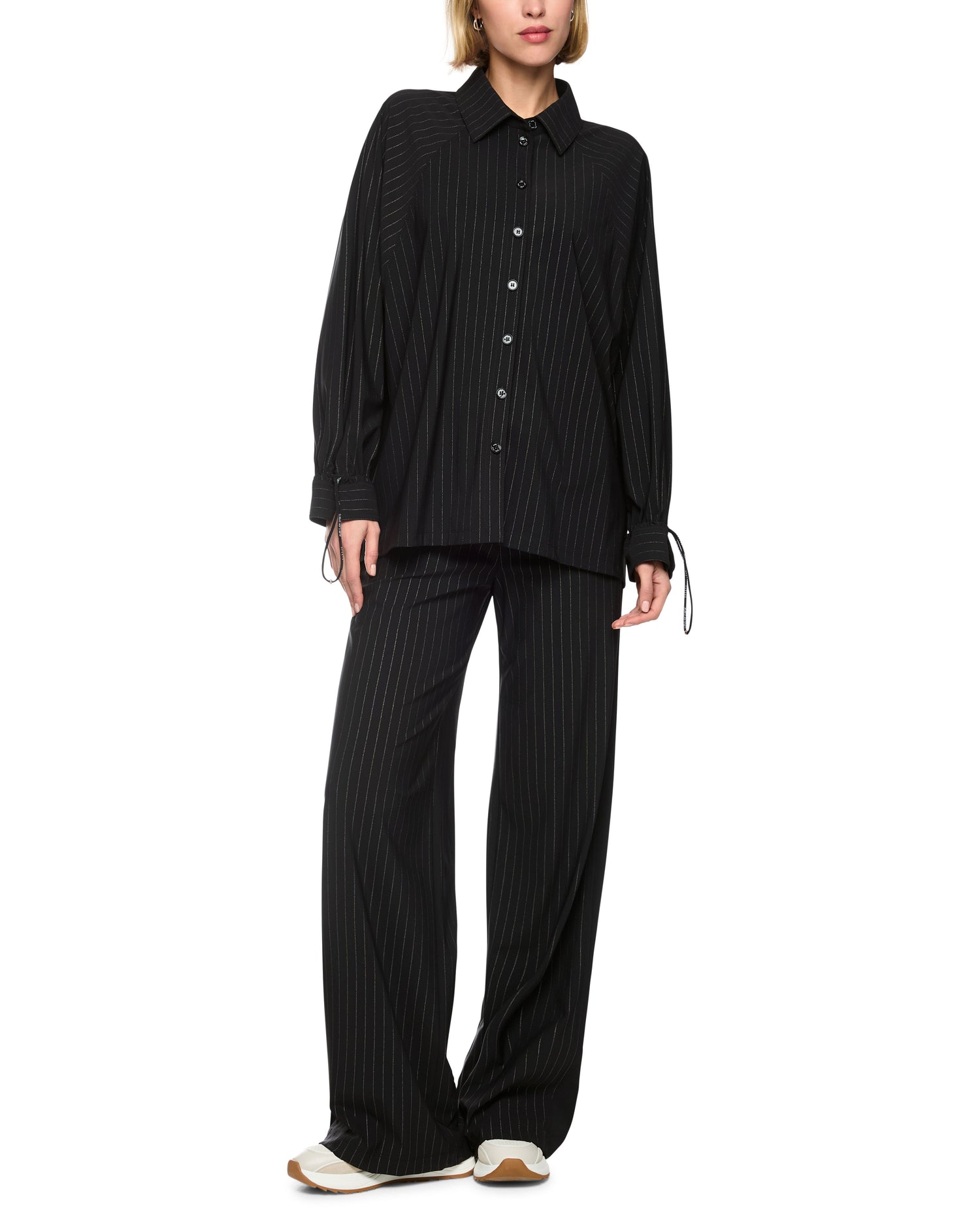 Relaxed Stripe Trouser - Black