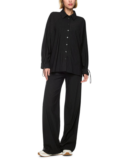 Relaxed Stripe Trouser - Black