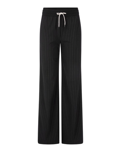 Relaxed Stripe Trouser - Black