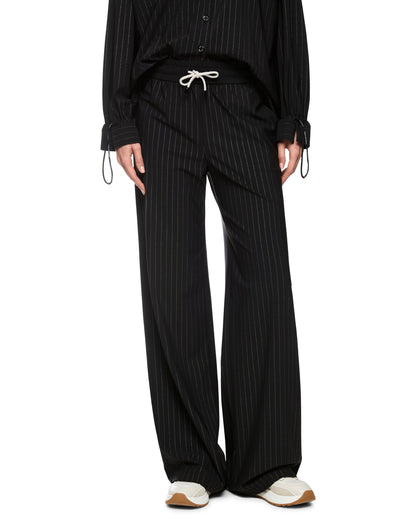 Relaxed Stripe Trouser - Black