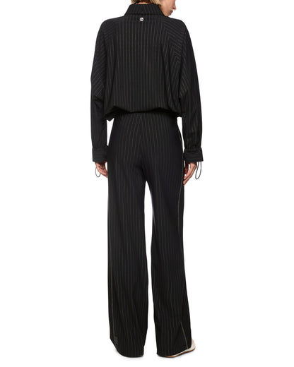Relaxed Stripe Trouser - Black