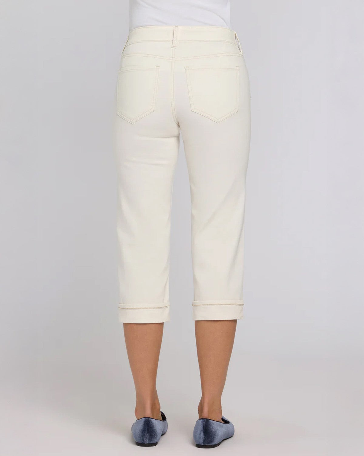 Marilyn Crop Cuff Jeans - Vintage White