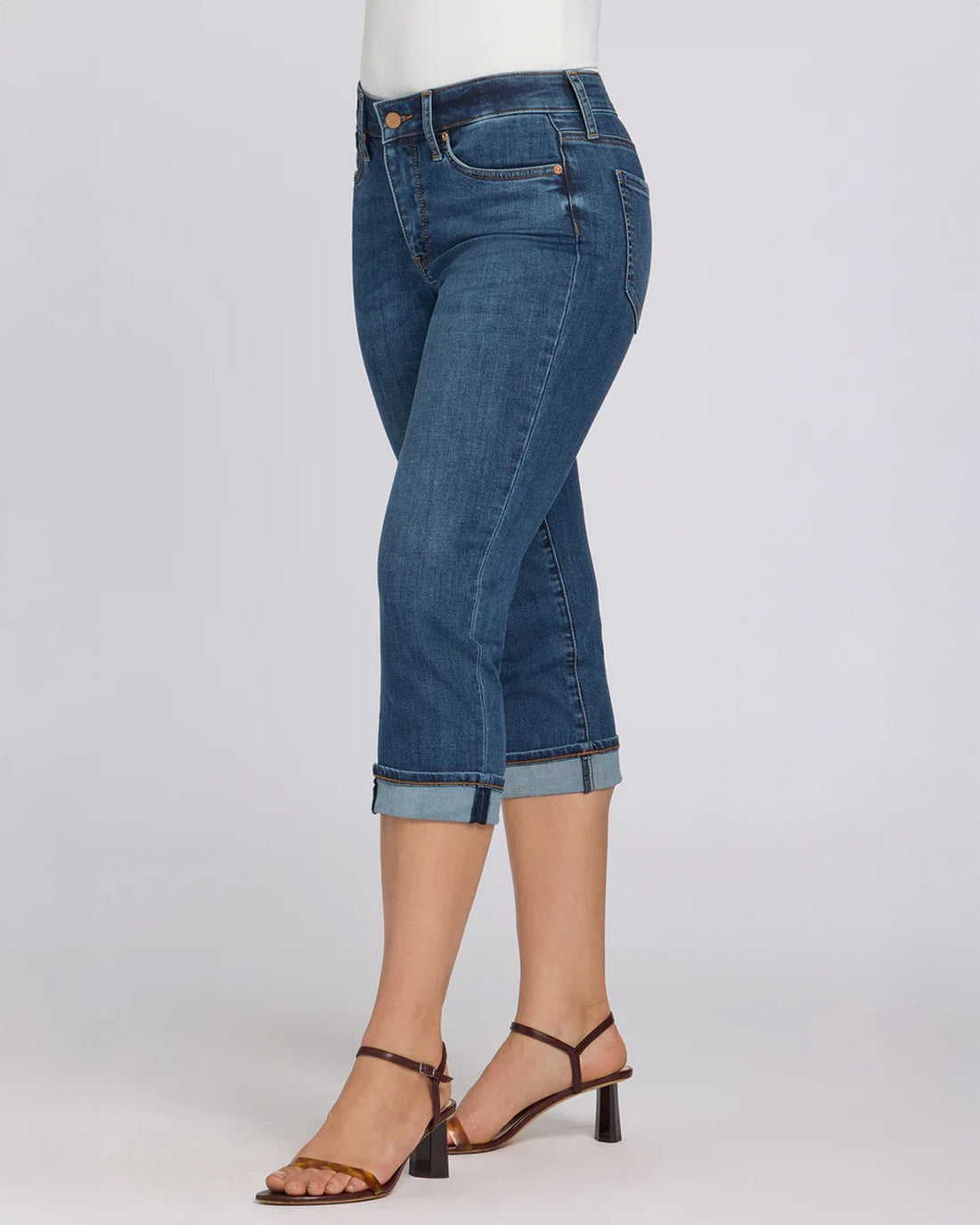 Marilyn Crop Cuff Jeans - Wild River