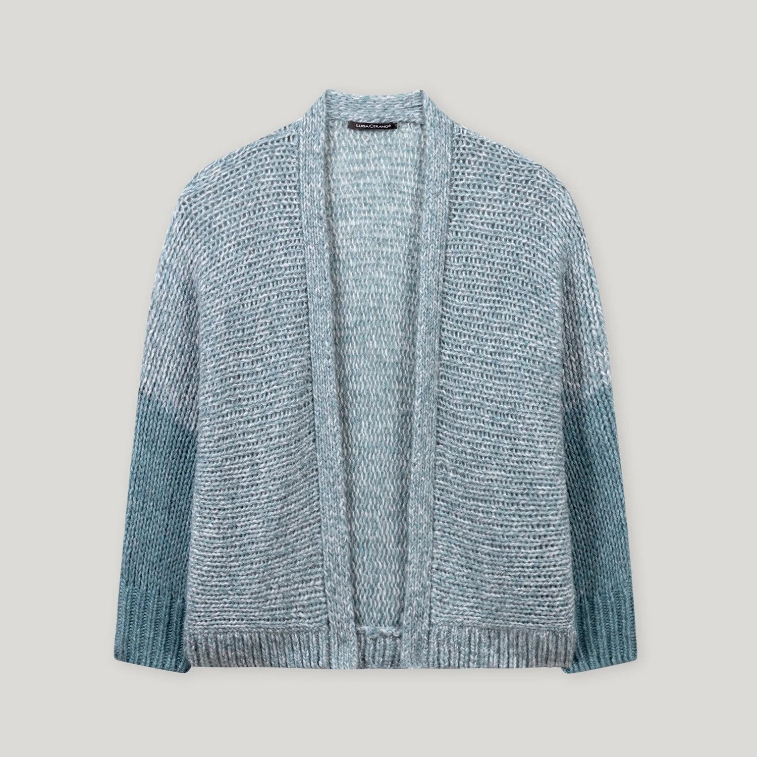 Marl Knit Cardigan - Greyish Blue