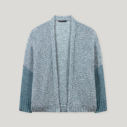Marl Knit Cardigan - Greyish Blue