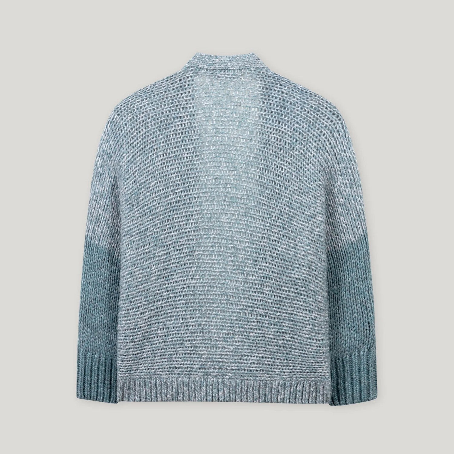 Marl Knit Cardigan - Greyish Blue