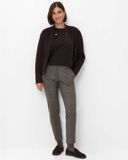 Maron S Check Pull On Trousers - Hazel Check