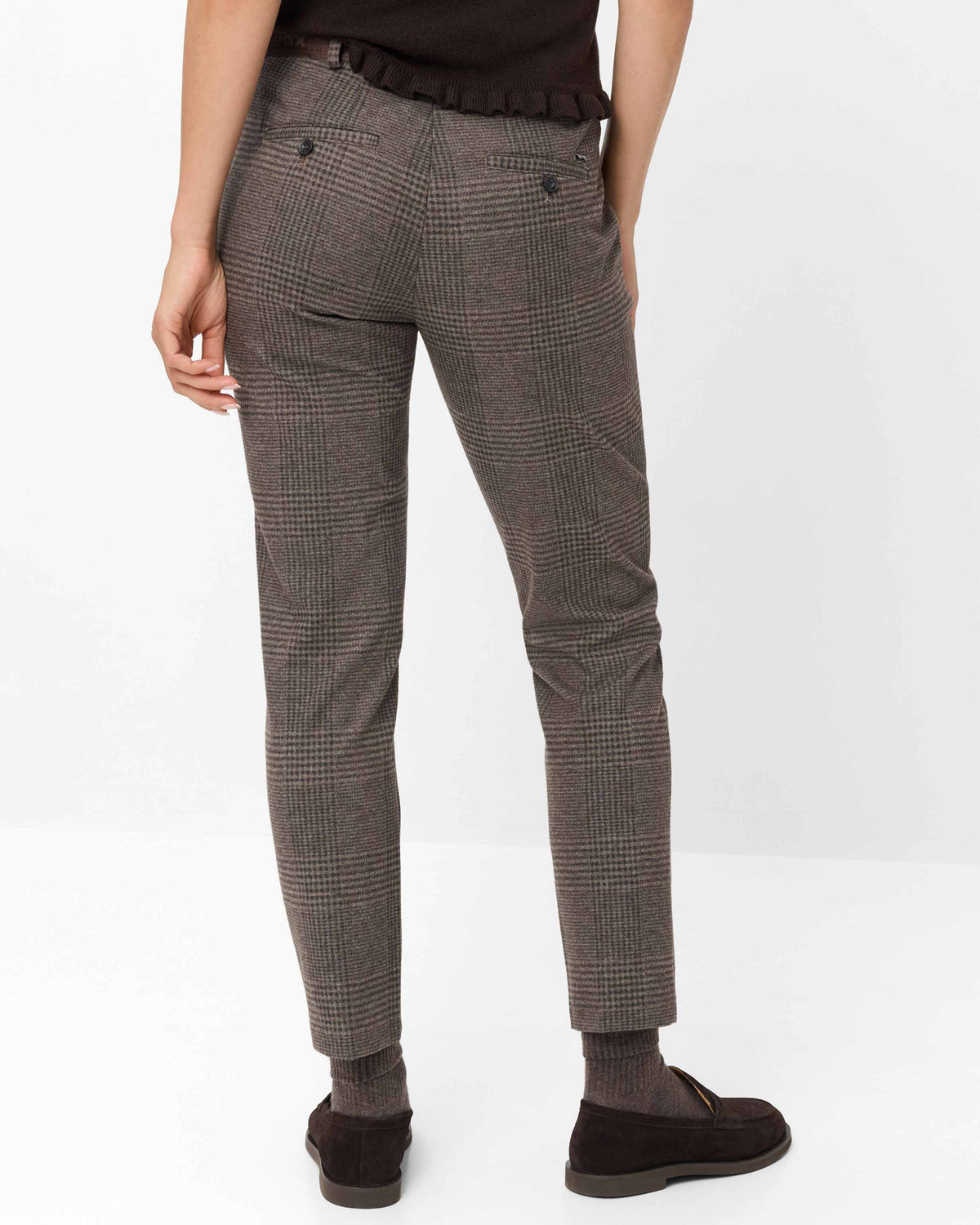 Maron S Check Pull On Trousers - Hazel Check