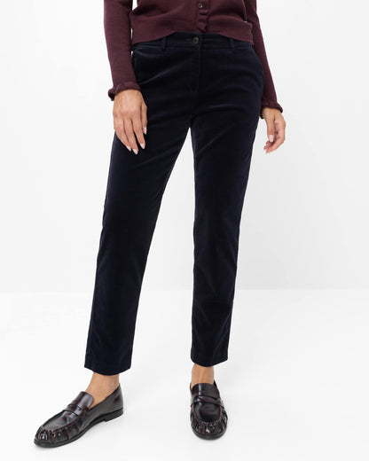 Maron S Velvet Trousers - Navy