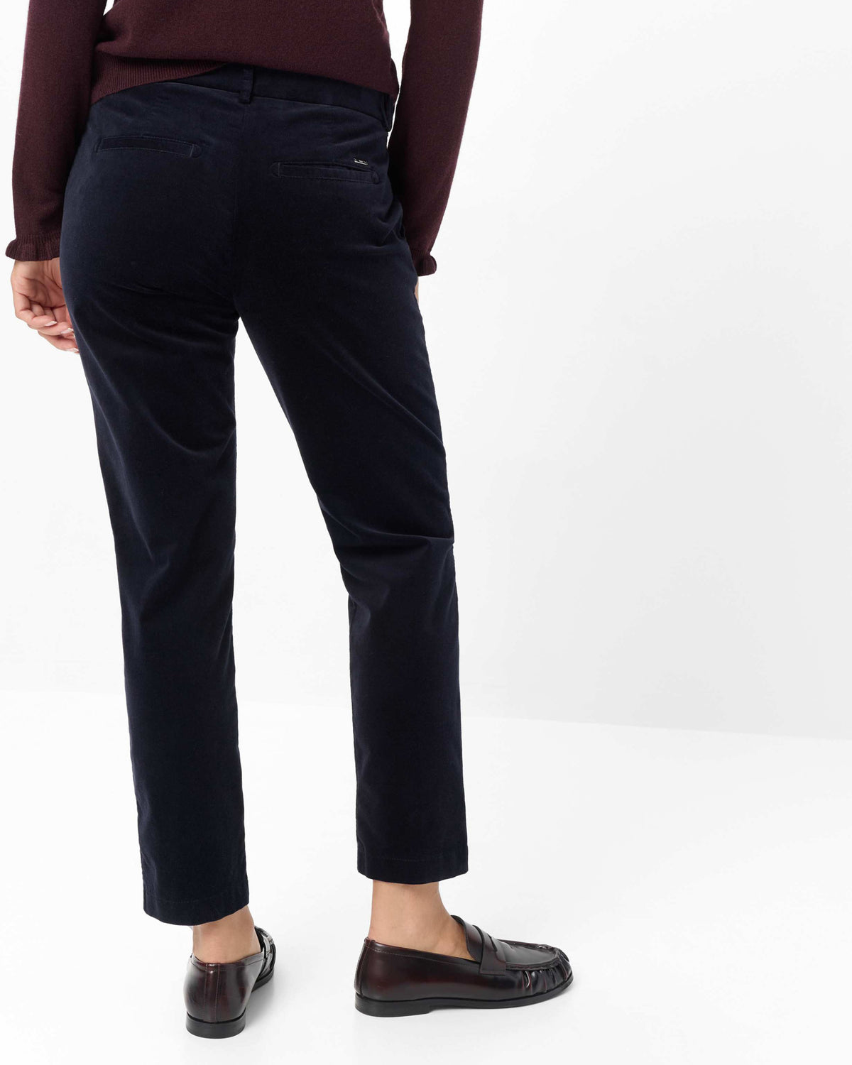 Maron S Velvet Trousers - Navy