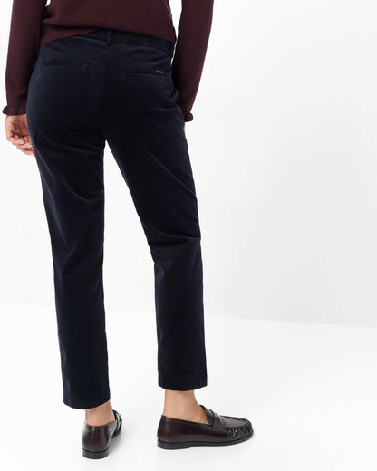 Maron S Velvet Trousers - Navy