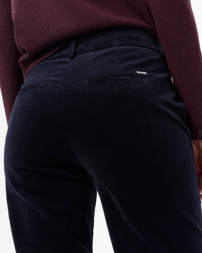 Maron S Velvet Trousers - Navy