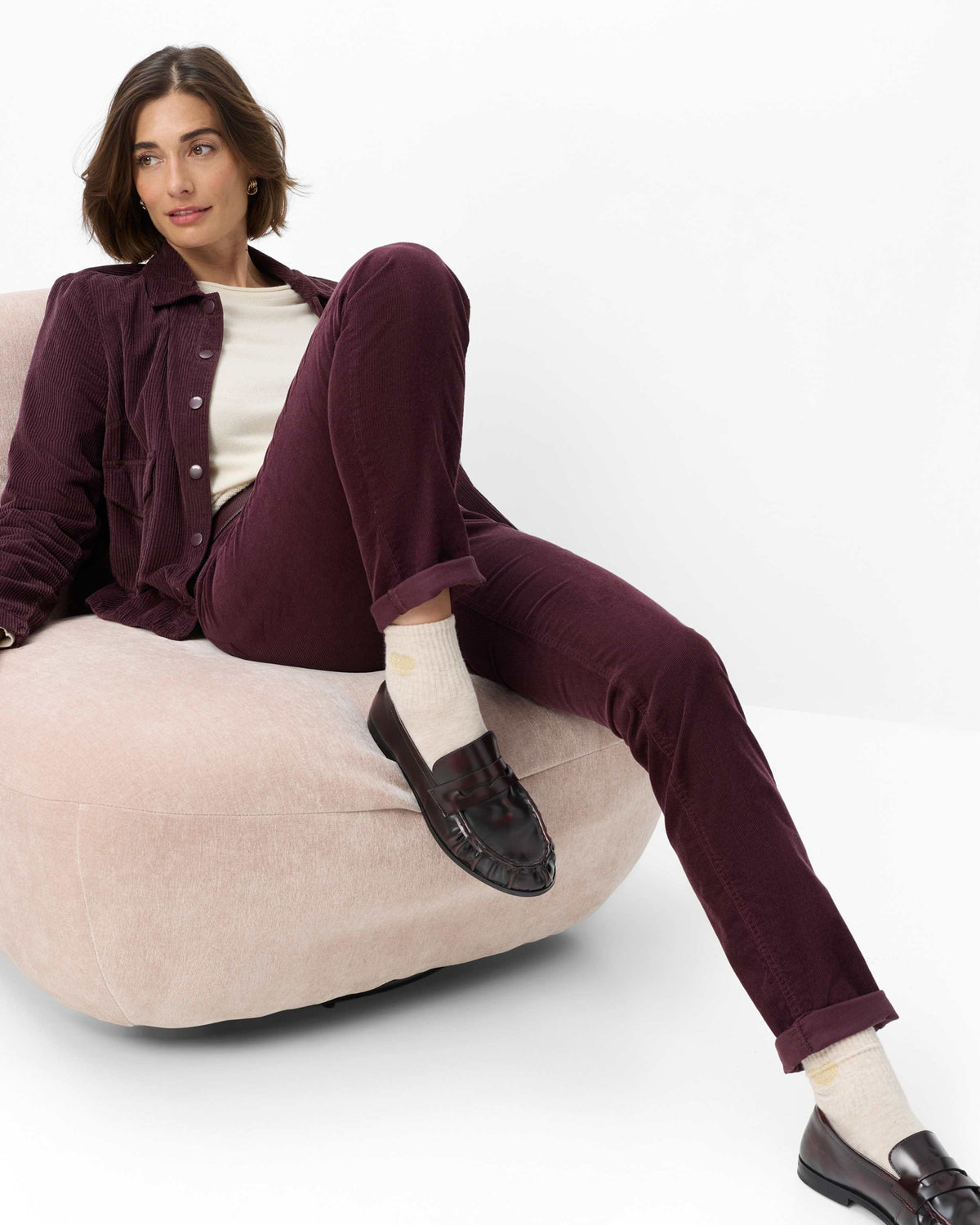 Mary Cord Trousers - Blackberry