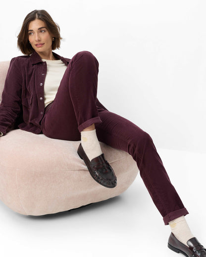 Mary Cord Trousers - Blackberry