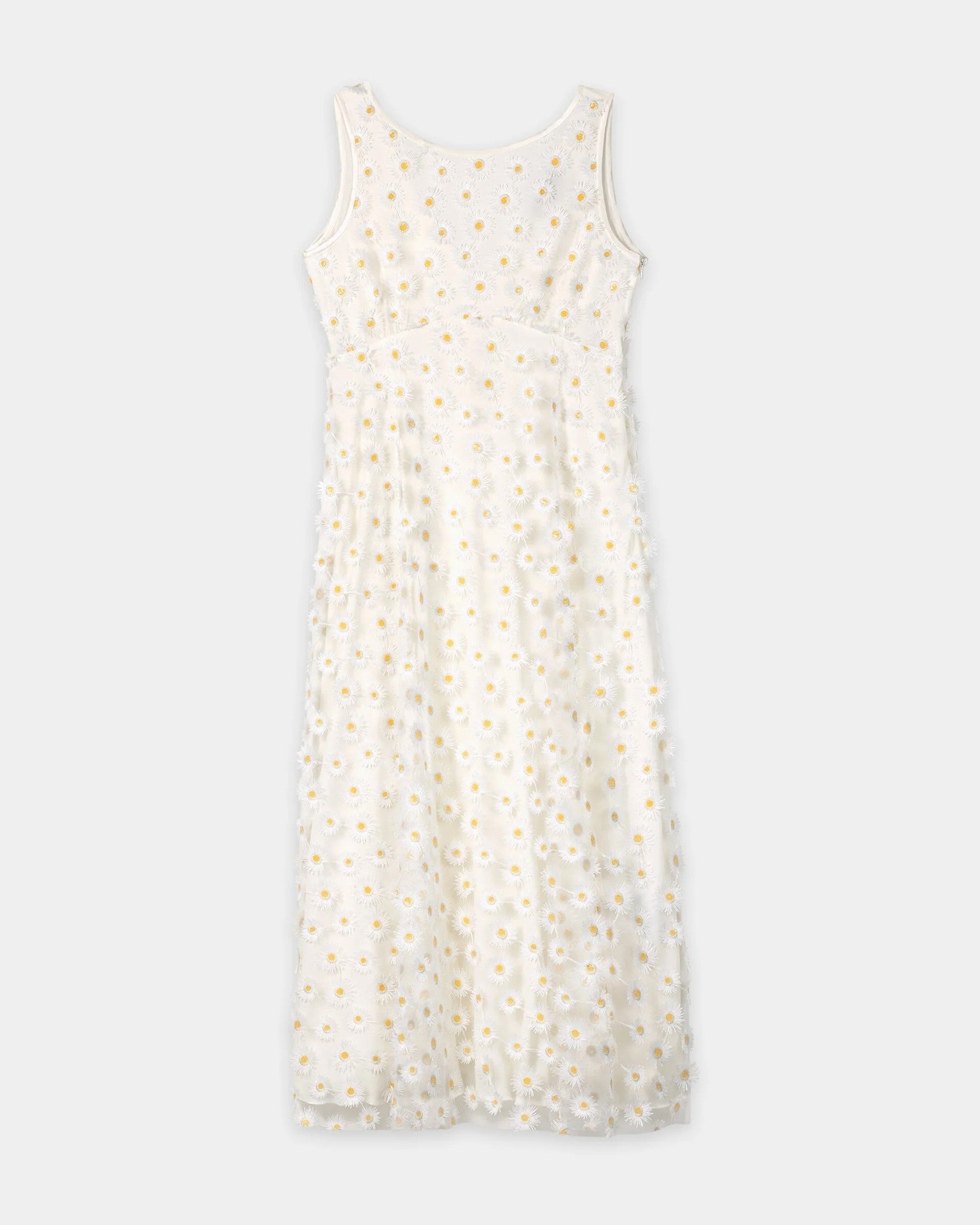 Maxi Dress With Flowers - White