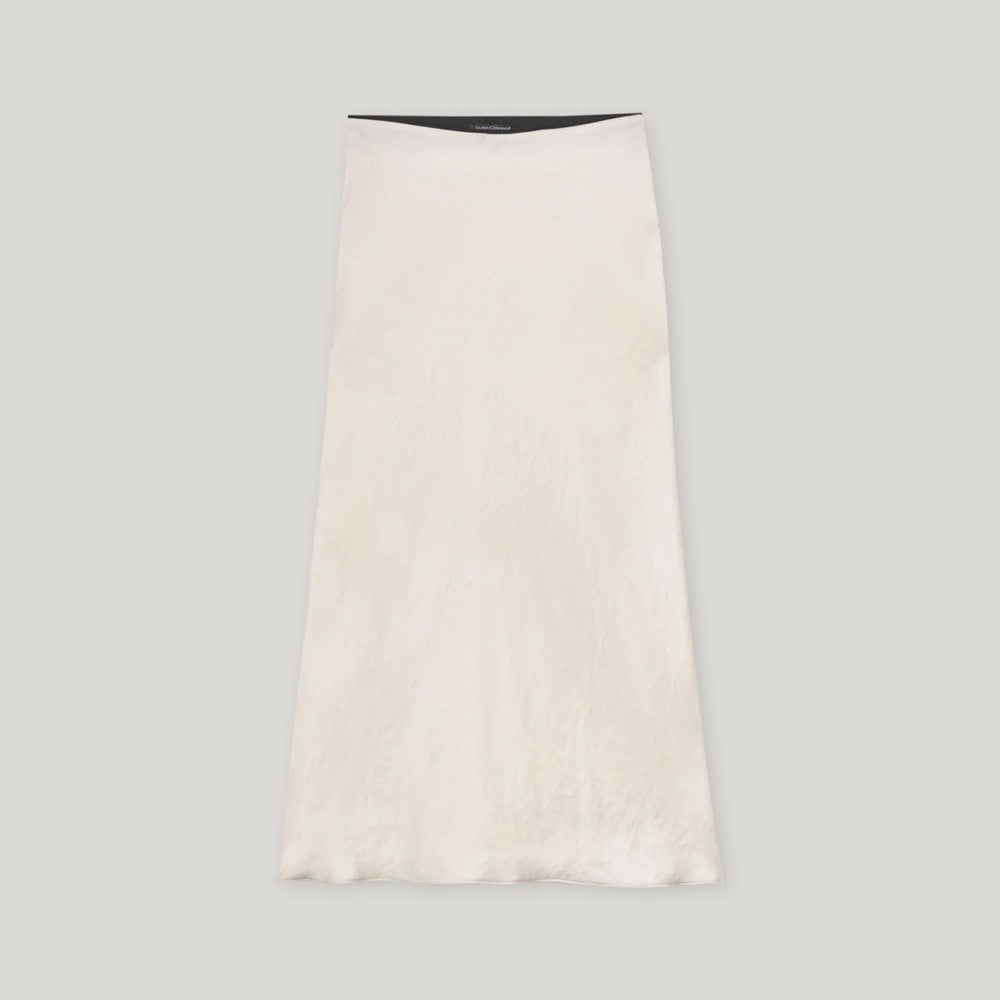 Maxi Satin Skirt - Silky Cream