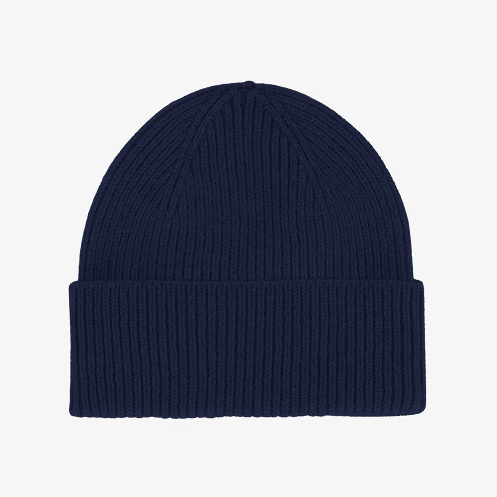 Merino Wool Beanie - Marine Blue
