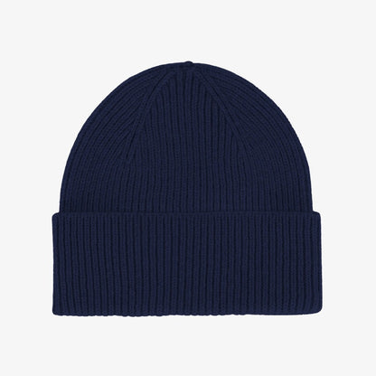 Merino Wool Beanie - Marine Blue