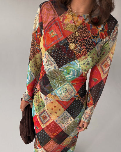 Mesh Top In Jardin Du Soleil Print - Jardin Multi
