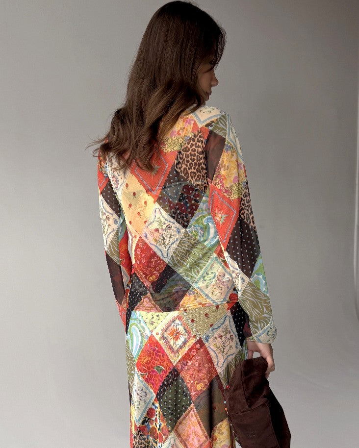 Mesh Top In Jardin Du Soleil Print - Jardin Multi