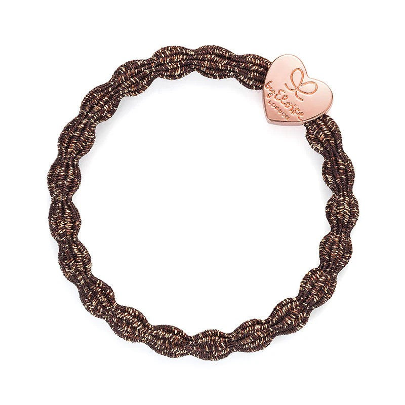 Rose Gold Heart Metallic Hairband - Bronze