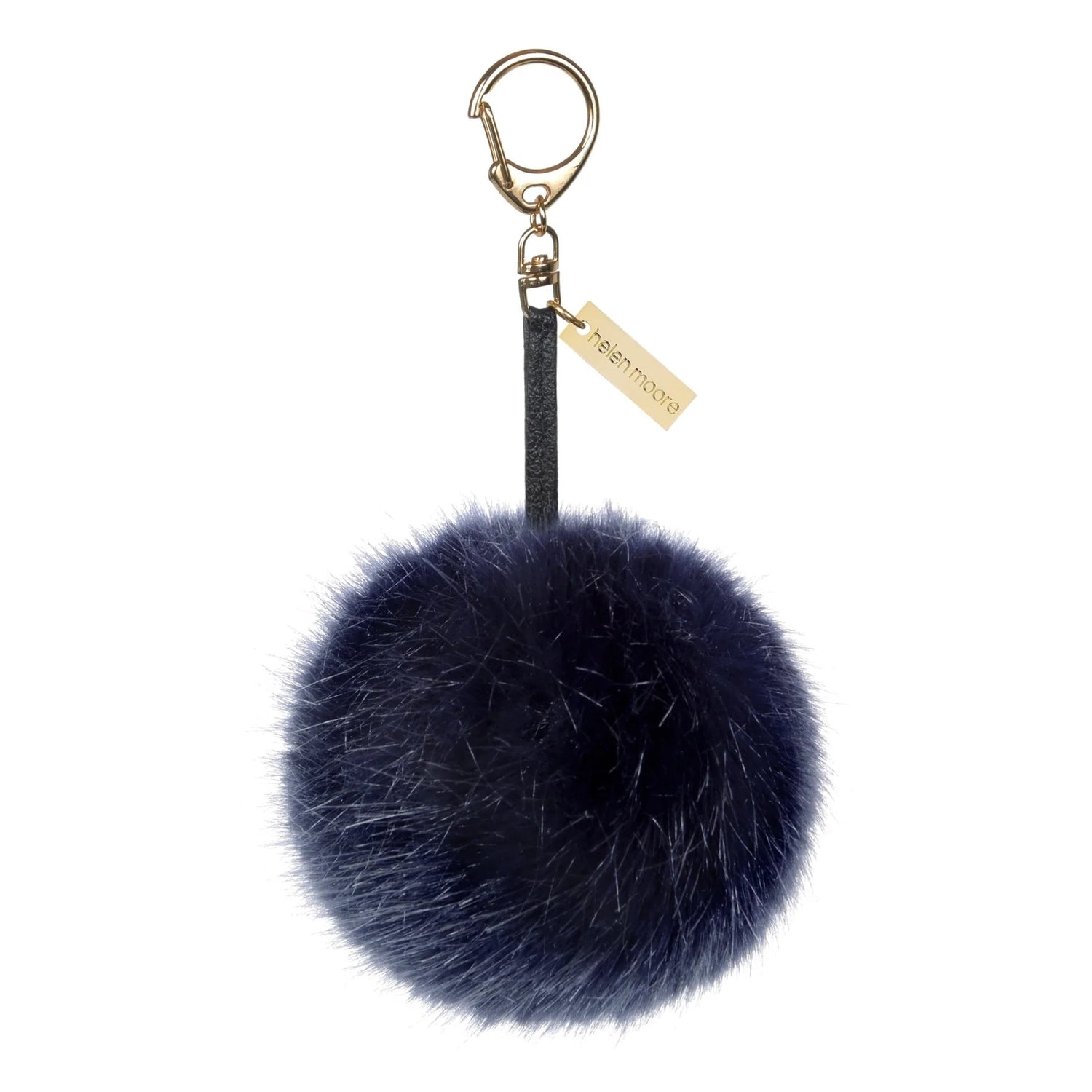 Pom Pom Keyring Bag Charm - Midnight